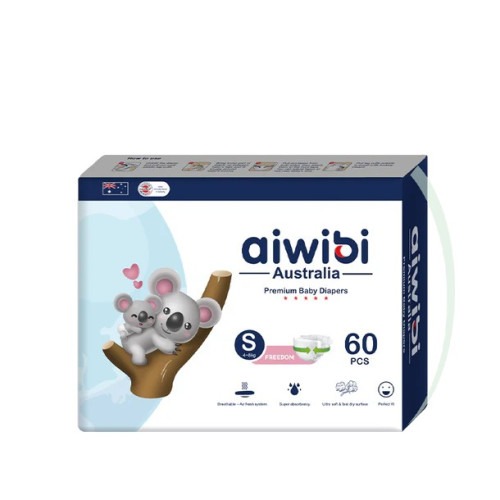 Aiwibi Australian Premium Baby Diaper Belt 4-8 Kg 60 Pcs